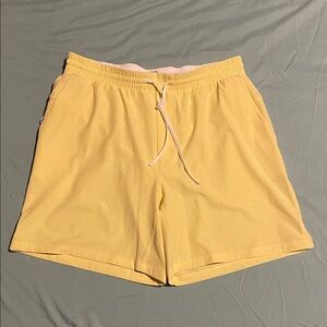 Lululemon Athletica Light Yellow Men's Athletic Shorts